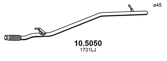 Tuyau d'échappement ASSO 10.5050