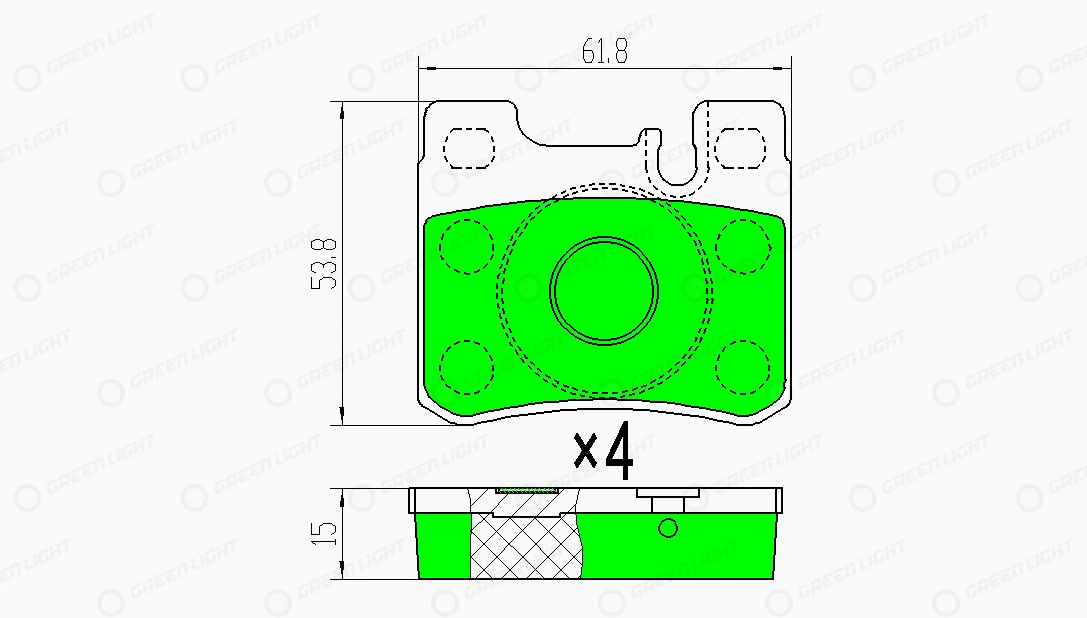 Kit de plaquettes de frein, frein à disque Automotive Adriado GLBP0211