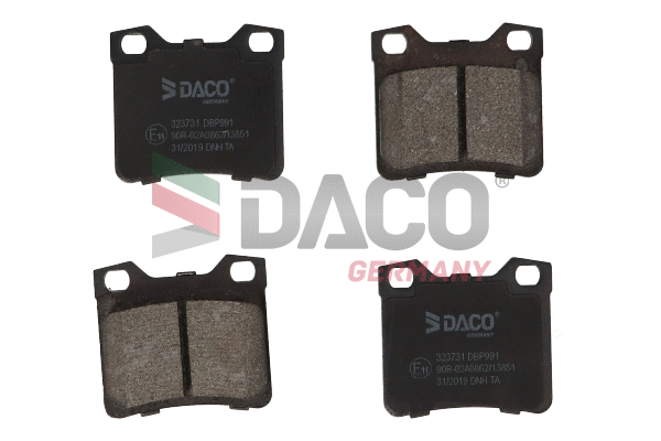 Kit de plaquettes de frein, frein à disque DACO Germany 323731