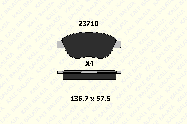 Kit de plaquettes de frein, frein à disque KALE 23710 192 04