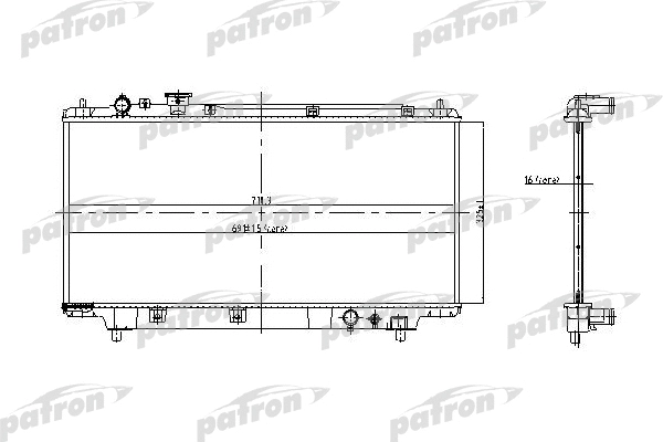 Radiateur, refroidissement du moteur PATRON PRS3442
