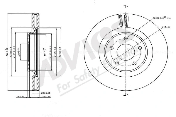 Disque de frein ADVICS-SEA B6F612
