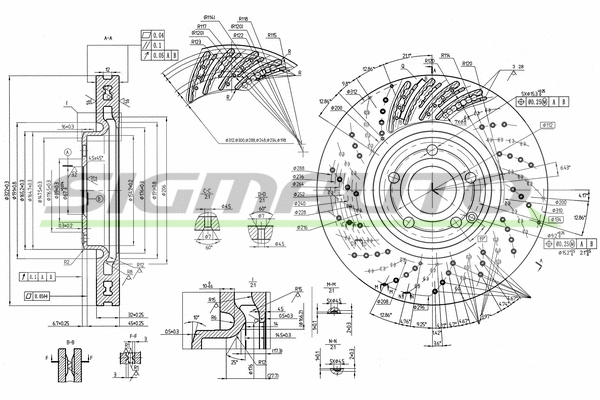 Disque de frein SIGMAUTO DBC054V