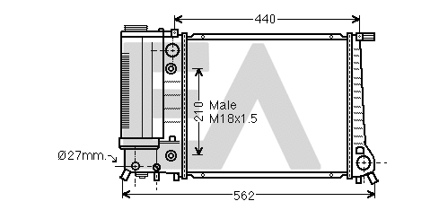 Radiateur, refroidissement du moteur EACLIMA 31R07031