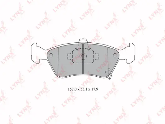 Kit de plaquettes de frein, frein à disque LYNXAUTO BD-7590