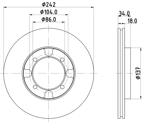 Disque de frein MINTEX MDC587