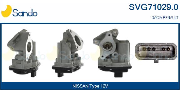Vanne EGR SANDO SVG71029.0