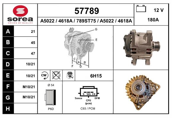 Alternateur EAI 57789