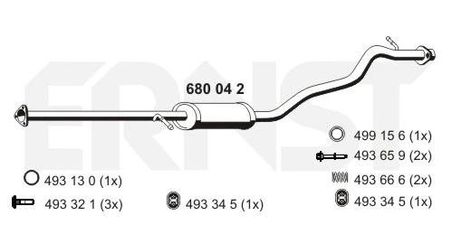 Silencieux central ERNST 680042