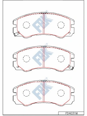 Kit de plaquettes de frein, frein à disque FBK FD4031M