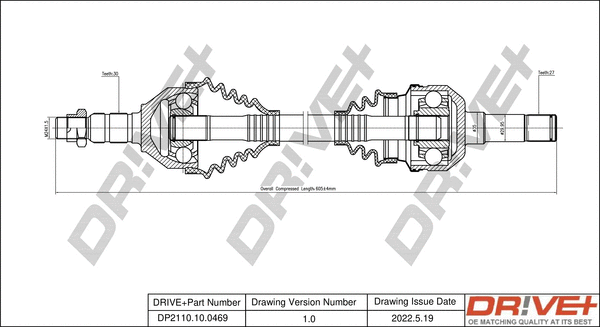 Arbre de transmission Dr!ve+ DP2110.10.0469