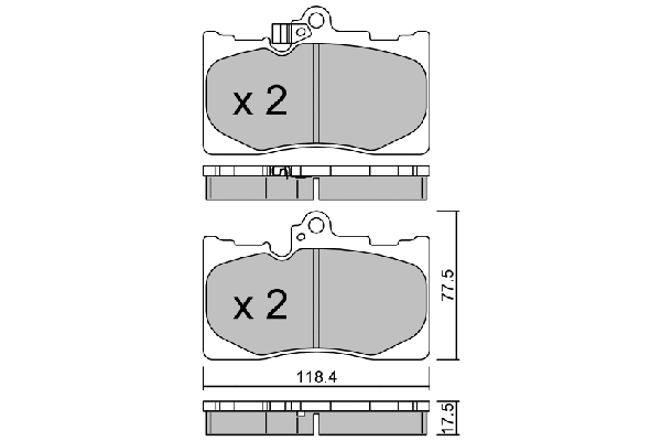 Kit de plaquettes de frein, frein à disque AISIN BPLX-1001