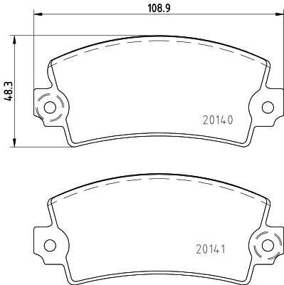 Kit de plaquettes de frein, frein à disque MINTEX MDB2425