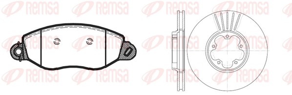 Kit de freins, frein à disques REMSA 8772.03
