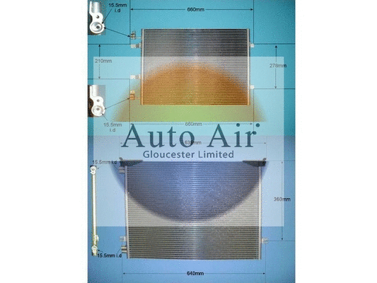 Condenseur, climatisation AUTO AIR GLOUCESTER 16-1348