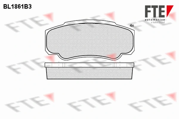 Kit de plaquettes de frein, frein à disque FTE 9010442