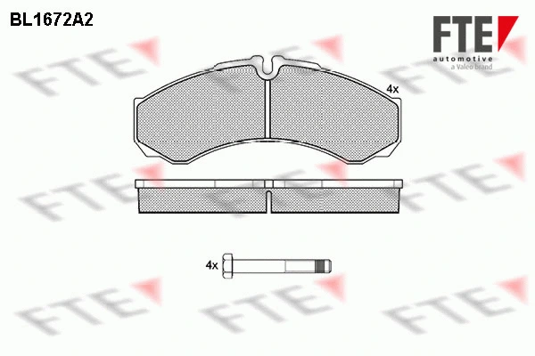 Kit de plaquettes de frein, frein à disque FTE 9500002
