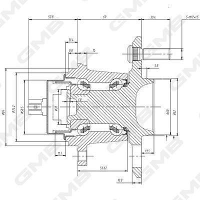 Moyeu de roue GMB Oceania GH33190A