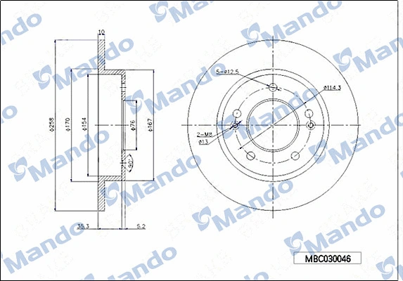 Disque de frein MANDO MBC030046