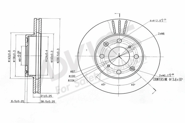 Disque de frein ADVICS-SEA C6F563