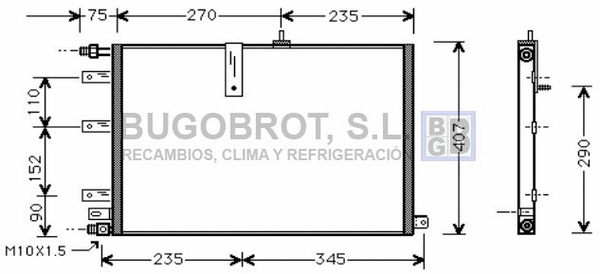 Condenseur, climatisation BUGOBROT 62-SB5038