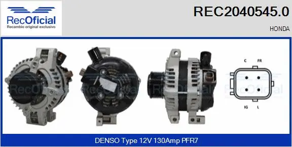 Alternateur RECOFICIAL REC2040545.0