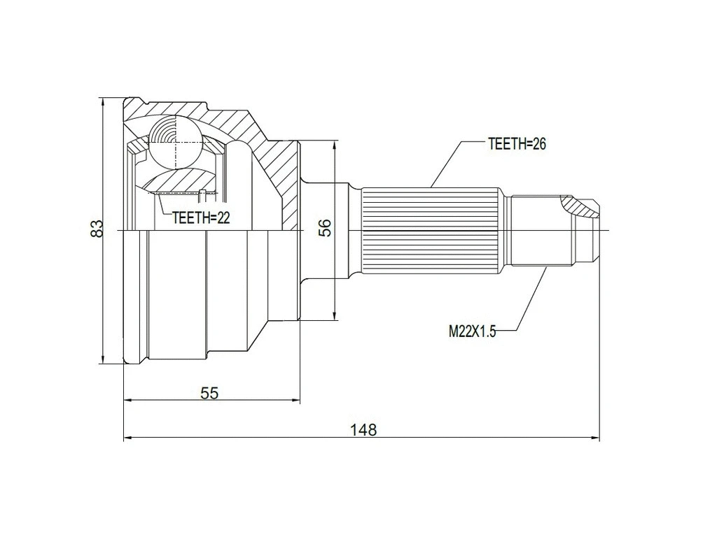 Jeu de joints, arbre de transmission A.Z. Meisterteile AZMT-43-030-1079