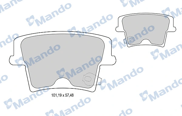 Kit de plaquettes de frein, frein à disque MANDO MBF015446