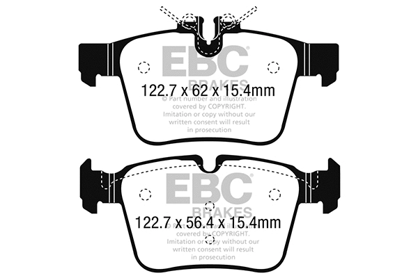 Kit de plaquettes de frein, frein à disque EBC Brakes DP32215C