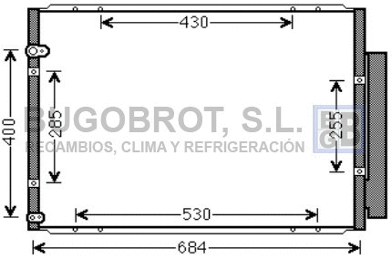 Condenseur, climatisation BUGOBROT 62-TO5574