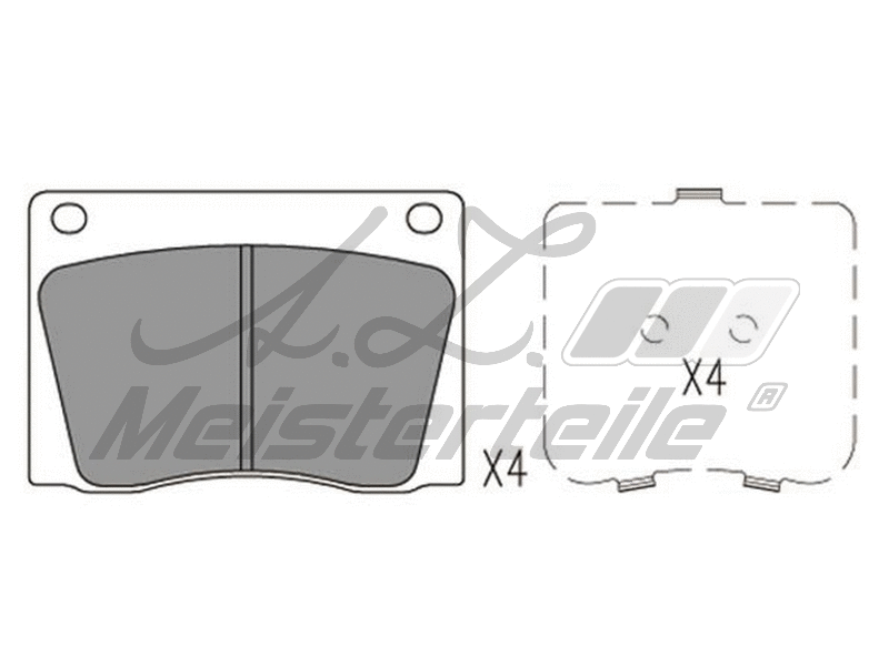 Kit de plaquettes de frein, frein à disque A.Z. Meisterteile AZMT-44-022-2373