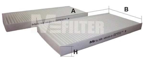 Filtre, air de l'habitacle MFILTER K 9102-2