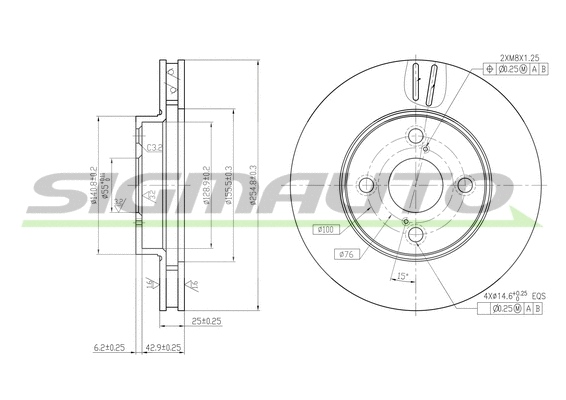 Disque de frein SIGMAUTO DBB294V
