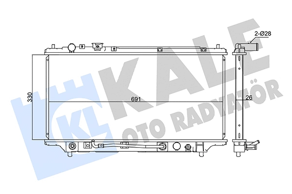 Radiateur, refroidissement du moteur KALE OTO RADYATÖR 347905