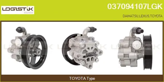 Pompe hydraulique, direction LGK 037094107LGK
