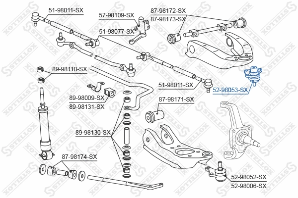 Rotule de suspension STELLOX 52-98053-SX