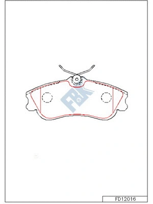 Kit de plaquettes de frein, frein à disque FBK FD12016