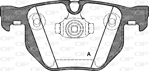 Kit de plaquettes de frein, frein à disque OPEN PARTS BPA0381.40