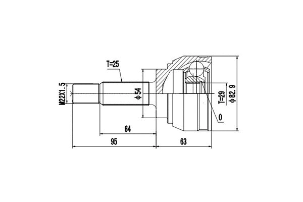 Jeu de joints, arbre de transmission DYNAMATRIX DCV839021