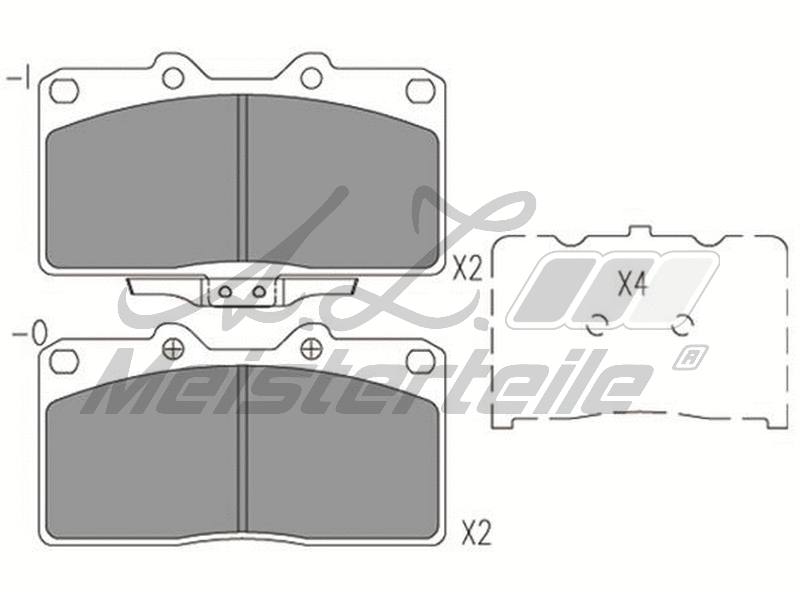 Kit de plaquettes de frein, frein à disque A.Z. Meisterteile AZMT-44-022-2331