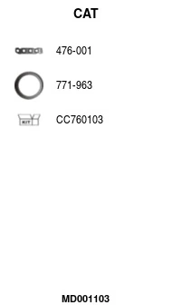 Catalyseur en coude FA1 MD001103
