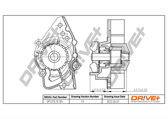 Pompe à eau, refroidissement du moteur Dr!ve+ DP2310.10.104