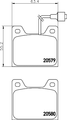 Kit de plaquettes de frein, frein à disque MINTEX MDB1146