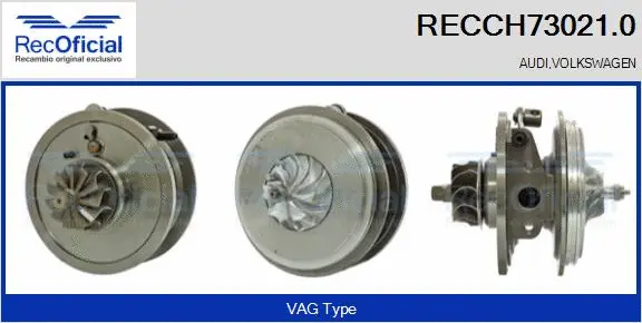 Groupe carter, turbocompresseur RECOFICIAL RECCH73021.0