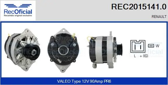 Alternateur RECOFICIAL REC2015141.0