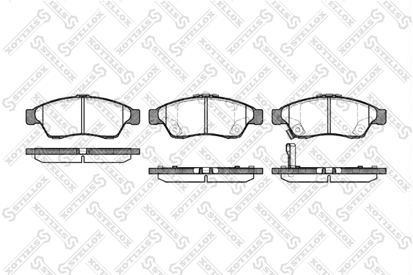 Kit de plaquettes de frein, frein à disque STELLOX 886 001B-SX