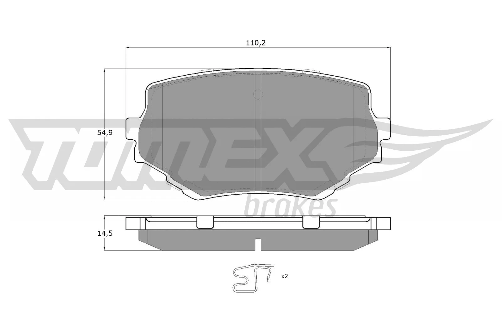 Kit de plaquettes de frein, frein à disque TOMEX Brakes TX 13-60