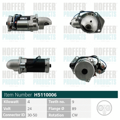 Démarreur HOFFER H5110006