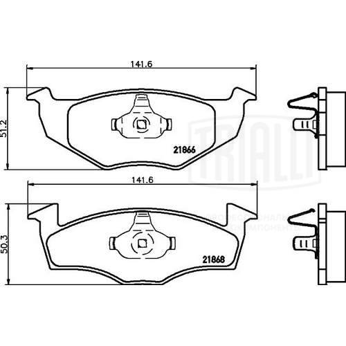 Kit de plaquettes de frein, frein à disque TRIALLI PF 4375