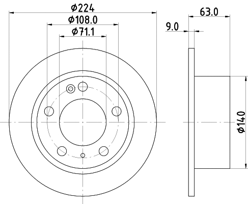 Disque de frein MINTEX MDC631